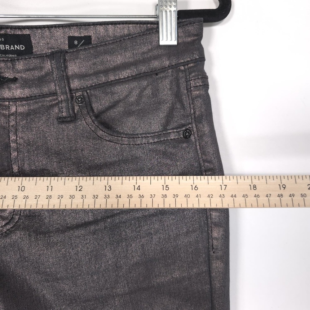 LUCKY BRAND Women's Jeans Ava Skinny Metallic 8‎ Gray Stretch Mid Rise - Picture 6 of 13
